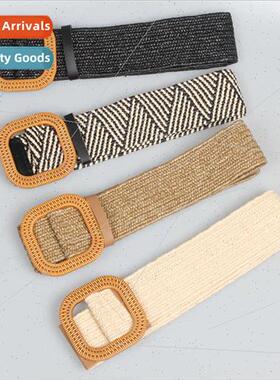 2019 Spring Summer new striped elastic waistband women fashi