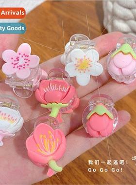 Korea cherry blossom girl small grab clip hair accessories c