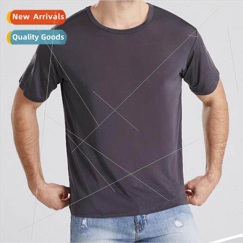 Men t-shirt mulberry silk mercerized cotton youth culture sh