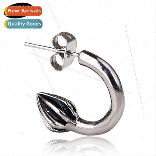 retro tanium steel is not easy to allergic earrings stainles