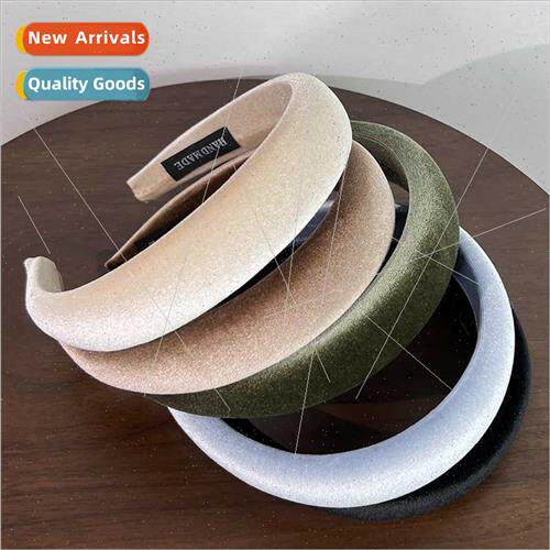 Vintage velvet sponge hair bands high cranial top external w