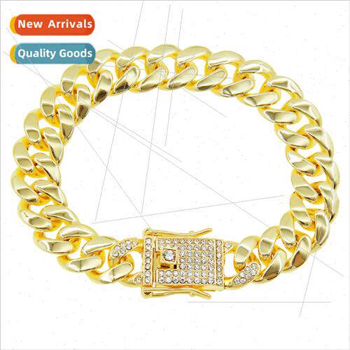 Europe Hip Hop Rap Bully Glossy Cuban Chain Bracelet Bracele