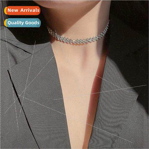 Sexy strapless collarbone chain rhinestone short necklace ne