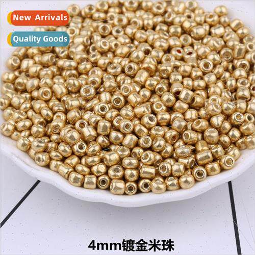 Gold-plated silver-plated millet beads diy weaving bracelet