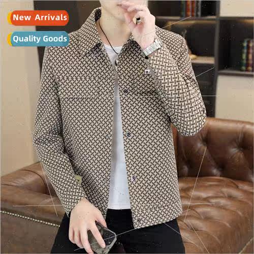 Fall new lapel jacket men tide leisure jacket Slim fashion j