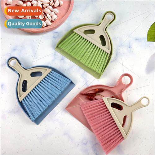 Desktop small broom dustpan set home bedroom office dust whi