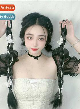 Wig ponytail female strap-on chemical fiber fishbone ponytai