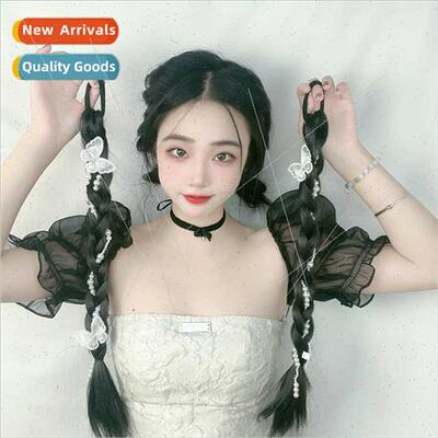 Wig ponytail female strap-on chemical fiber fishbone ponytai