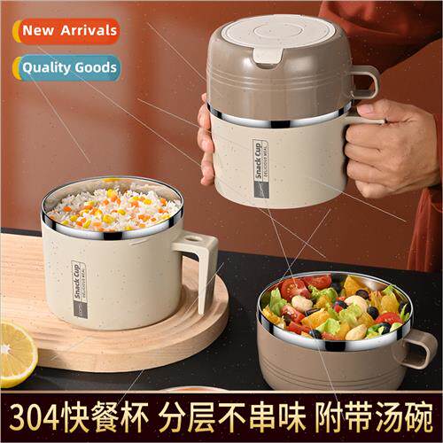 304 large-capacity fast-food cup with a lid适用office worker