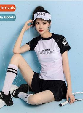 Spl swimsu sports two-piece 2023 new skirt solid color conse