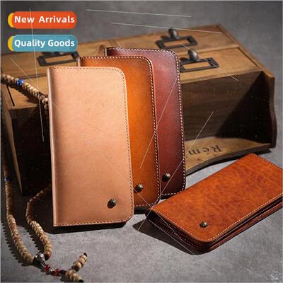 New Vintage Handmade Chrysanthemum Studded Wallet Men Long L