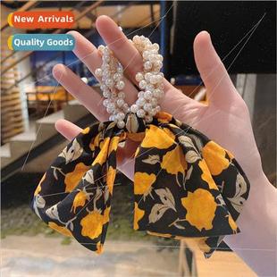 band bow headdress Flower hair leather girl Kor flutter