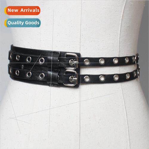 Skeleton new Europe nd punk rivets belt female decorative wi