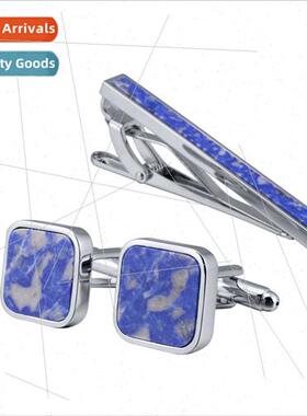 natural lapis lazuli high-grade men French cufflinks tie cli