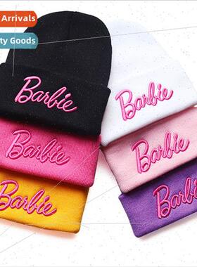 New fall winter warm wool cap Barbie three-dimensional embro