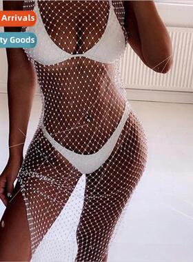 Europe 2020ins nightclub sexy hollowed out rhinestone rhines