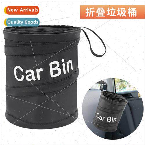 Car Trash Can Car Storage Bucket Spiral Bucket Folding Trash