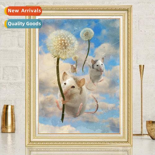 Diamond painting new mouse dandelion handmade diamond painti