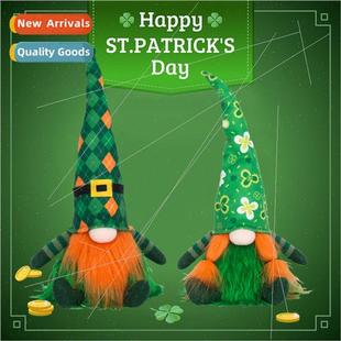 Decoration Rudolph Gnome St. Green Day Figurine Hat Patrick