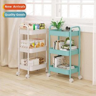 shelves wheels multilayer snack rack Double storage armrests