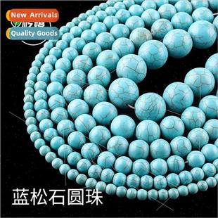 beads round DIY jewelry accessories Blue handmade turquoise
