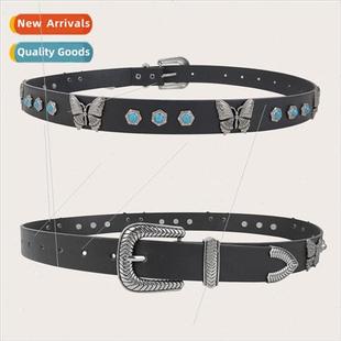 Fashion Belt lver Ladies Bel Carved Pin Buckle