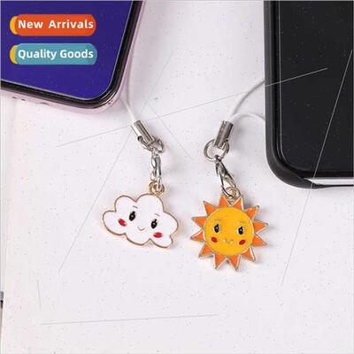 ins fashion sun cloud cell phone chain pendant usb book bag