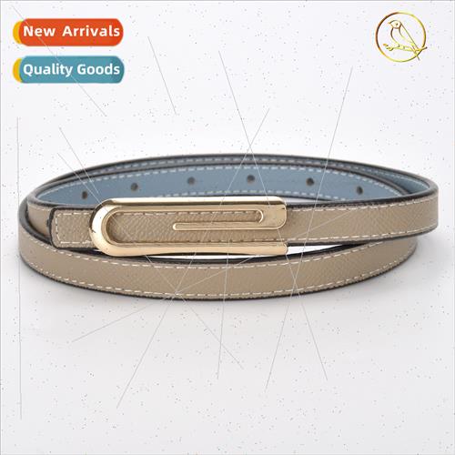 Belt women 2022 new double-sided morandi color matching deco