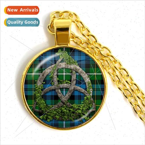Tree fe mple Necklace Glass Round Jewellery DIY Painting Art