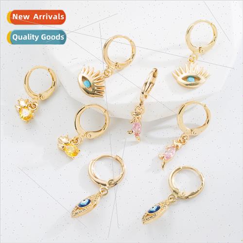 Europe fashion personalized copper gold-plated zirconia micr