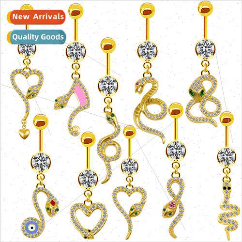 Europe Snake Belly Button Ring Music Symbol Belly Button Rin