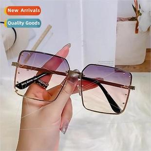 New sunglasses fashion box sunshade mirror metal millet nail