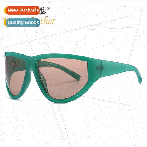 New Y2K fashion sunglasses 1218 Europe large frame sunglasse