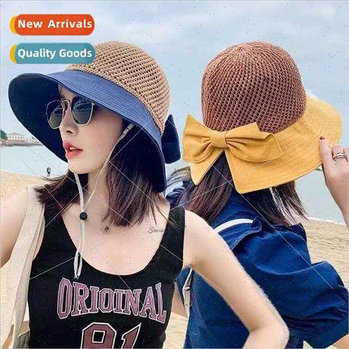 New Korean woven hollow fisherman hat female summer sunscree