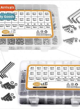 304 socket head cap screws wh flat washers nut set 1225 940p