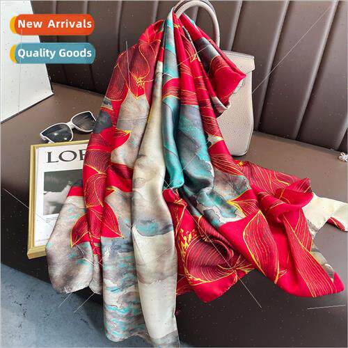 lk scarf women versatile simulation silk fashion mom thin sc