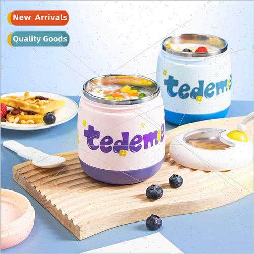 304 stainless steel  soup cup porridge oatmeal breakfast cup