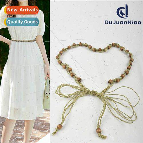 Women bead weaving belt skirt ethnic decorative female bohem