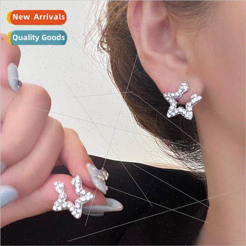 Stars full diamond pentagram earrings fashion -exquise hundr