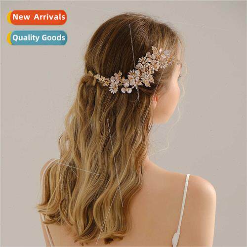 Mori vintage bridal headdress alloy flowers leaves ancient b