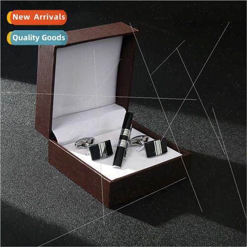 Square French Shirt Cufflinks Box Tie Clip Display  Box 3 Pi