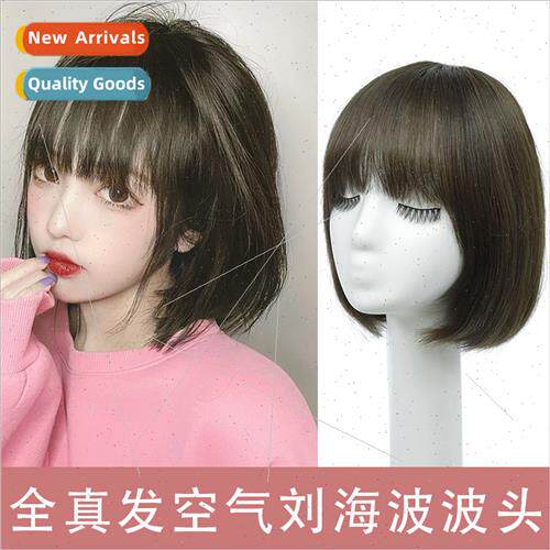 Real hair head set female first love air bangs collarbone ha