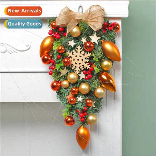 Christmas e rattan garlChristmas snowflake wall decorations