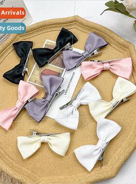 Sweet lovely three-dimensional bow hairpin girls top clip si