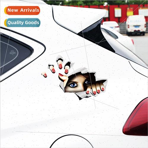 Agents reflective scratches peeping female car stickers crea