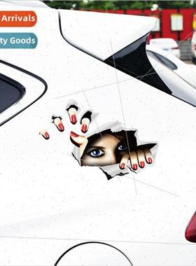 Agents reflective scratches peeping female car stickers crea