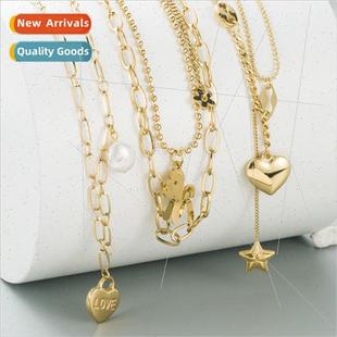 eye tanium hip fashion female devil necklace Europe steel