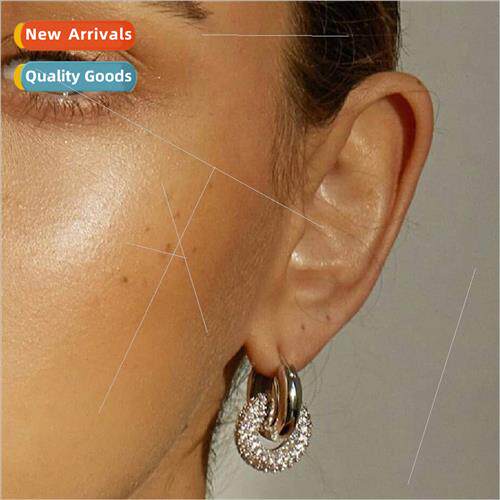 Europe retro cold wind earrings female niche simple ring zir