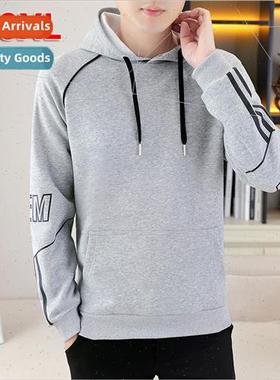 Large size sweater men spring fall new hooded pullover men l