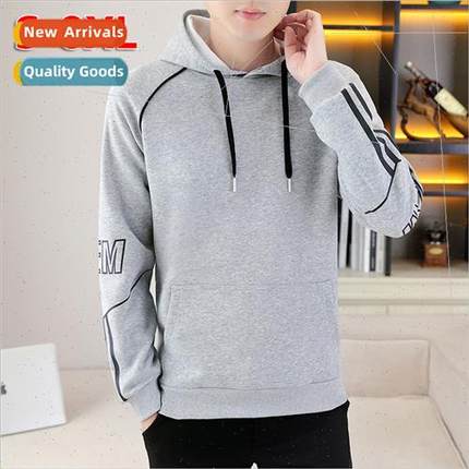 Large size sweater men spring fall new hooded pullover men l